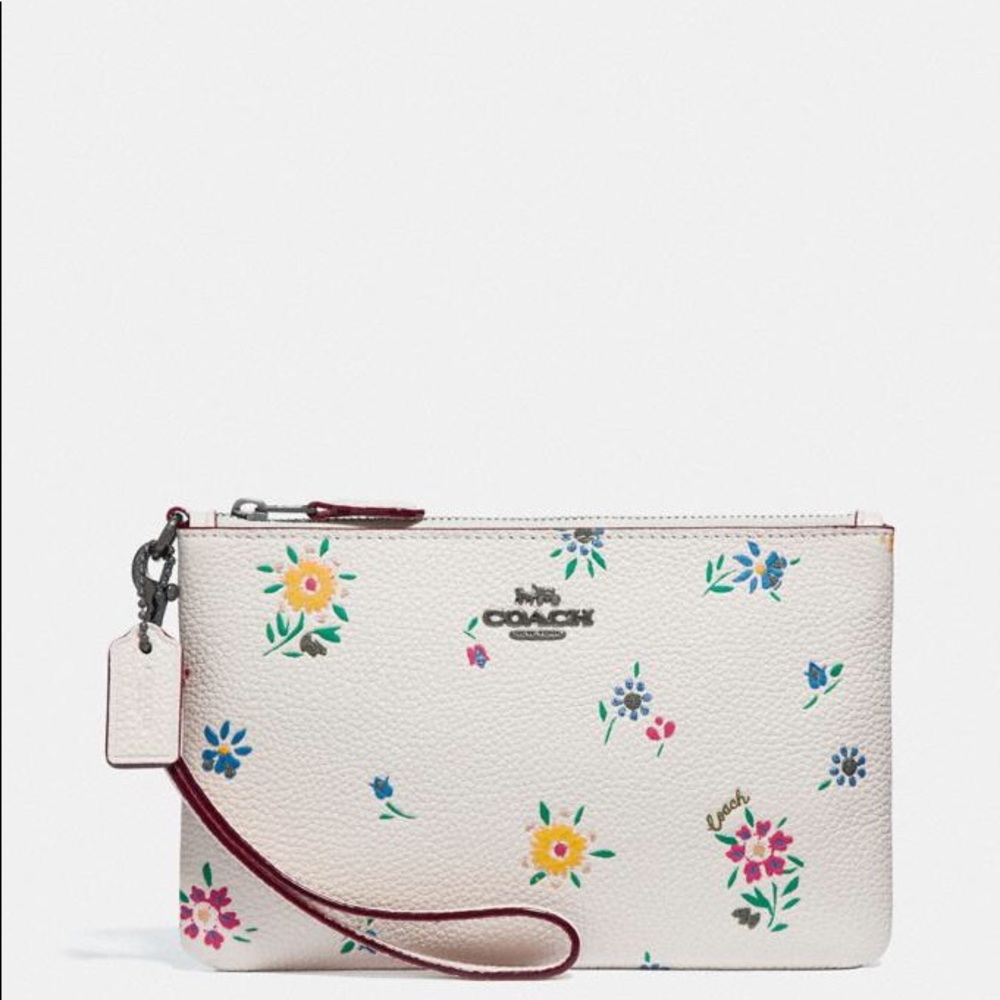 NWT Coach RARE Gorgeous Large Wild Flower Wristlet!! PRICE FIRM- HOST PICK!!